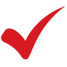 A red checkmark